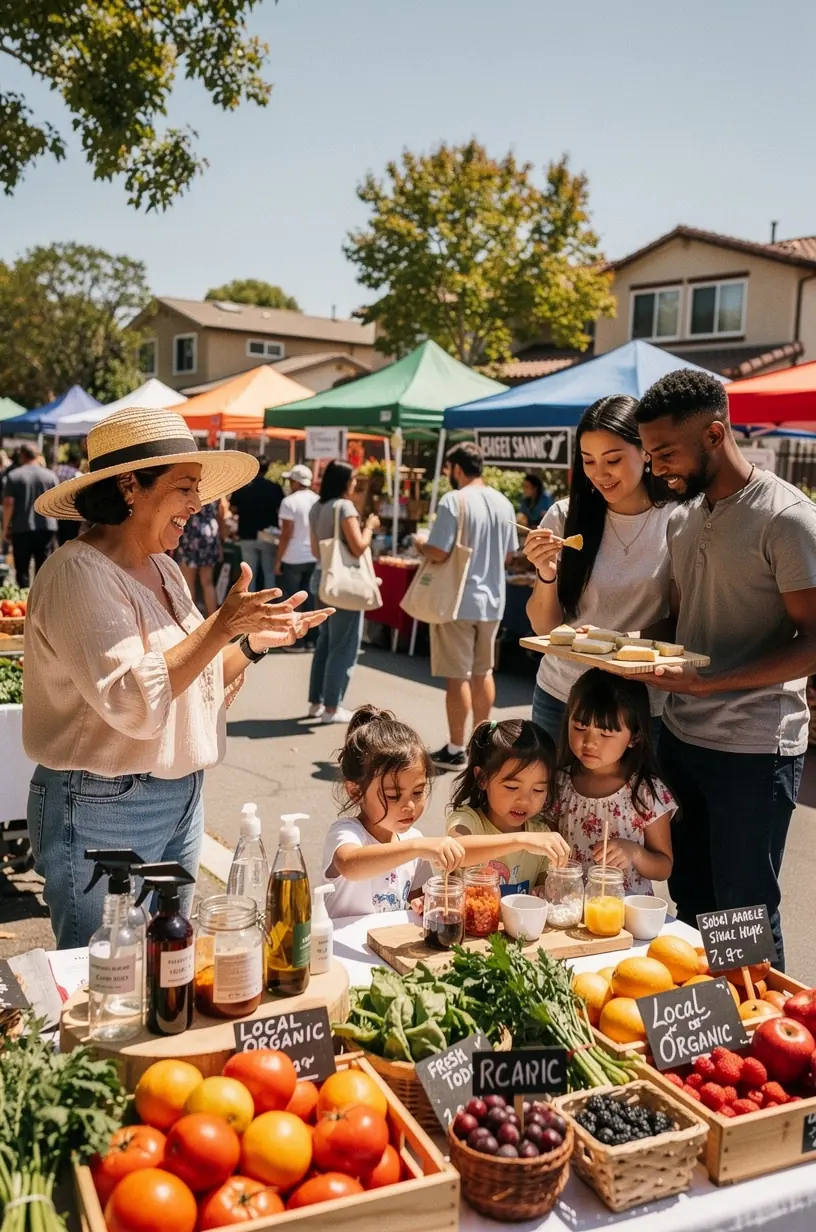 Close-up of a blogger typing on a laptop with local city maps and notes spread out, symbolizing research and expertise.
